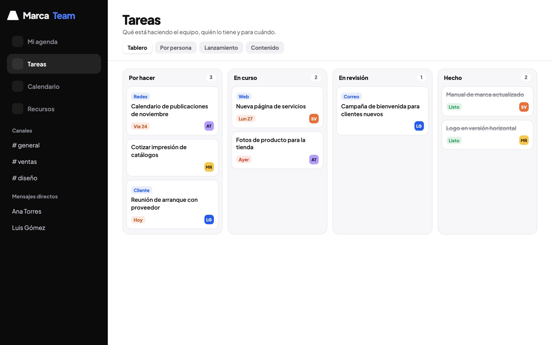 Imagen de referencia de la app de equipo